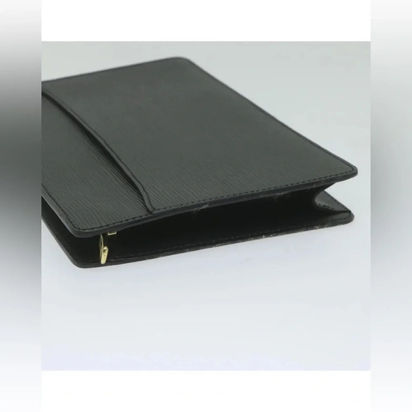 Authentic Louis Vuitton Epi Pochette Homme Clutch Hand Bag Black - Picture 3 of 10